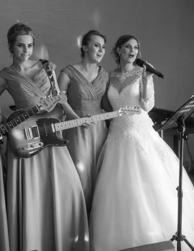 The bride squad performing