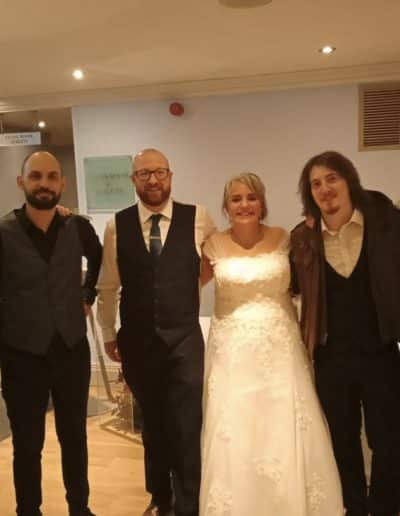 the bride with the band team